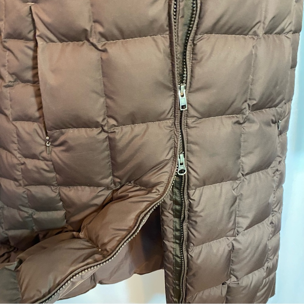 PATAGONIA Down With It Square Quilted Brown Puffer Coat Parka - Picture 5 of 11